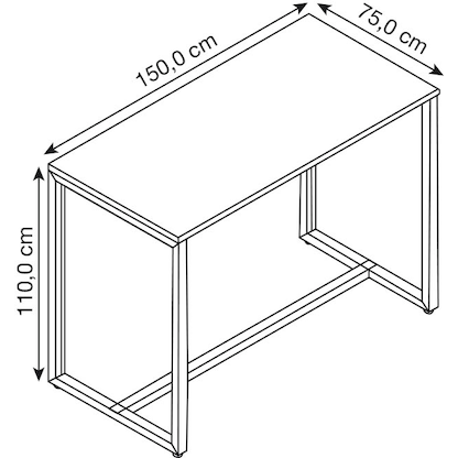Artikelbild 2 für meet powered by PAPERFLOW Stehtisch easyDesk weiß rechteckig, Vierkantrohr weiß, 150,0 x 75,0 x 110,0 cm, Artikelnummer 513376