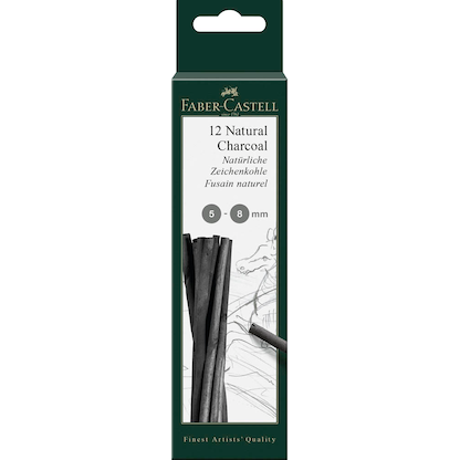 Artikelbild 3 für FABER-CASTELL Natural Charcoal Zeichenkohle schwarz, 12 St., Artikelnummer 252052