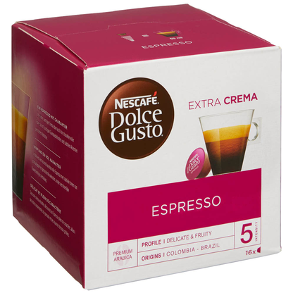 Artikelbild 2 für NESCAFÉ DOLCE GUSTO® ESPRESSO Kaffeekapseln, Arabicabohnen 16 Portionen, Artikelnummer 308144