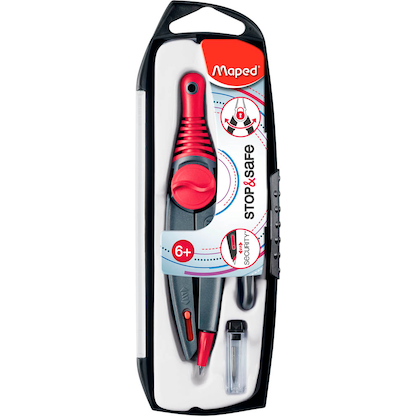 Artikelbild 4 für maped Zirkel STOP&SAFE blau, lila oder rot, Artikelnummer 701643