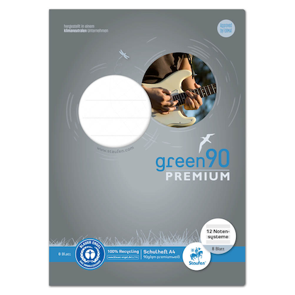 Artikelbild 6 für Staufen® Notenheft green 12er Lineatur N Notenlineatur DIN A4 ohne Rand, 8 Blatt, Artikelnummer 975040