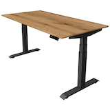 Artikelbild 1 für Kerkmann Move 4 elektrisch höhenverstellbarer Schreibtisch eiche rechteckig, T-Fuß-Gestell grau 160,0 x 80,0 cm, Artikelnummer 997647