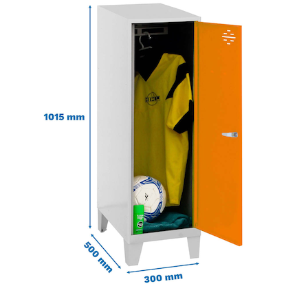 Artikelbild 2 für Simonrack Spind SIMONLOCKER DISM SINGLE grau, orange 8425437120282, 1 Schließfach 30,0 x 50,0 x 101,5 cm, Artikelnummer 355707