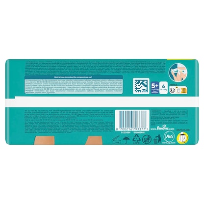 Artikelbild 9 für Pampers® Windeln baby-dry™ BIG PACK Größe Gr.5+ (12-17 kg) für Babys und Kleinkinder, 50 St., Artikelnummer 585319