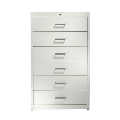 Artikelbild 4 für mauser client entry Karteischrank lichtgrau 6 Schubladen 80,0 x 60,0 x 135,0 cm, Artikelnummer 259426