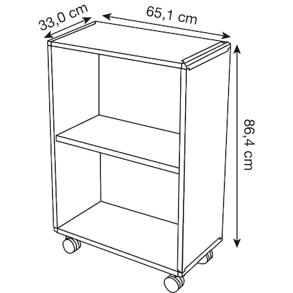 Artikelbild 2 für PAPERFLOW Mobil Bürowagen grau 3 Ebenen 65,1 x 33,0 x 86,4 cm, Artikelnummer 615724