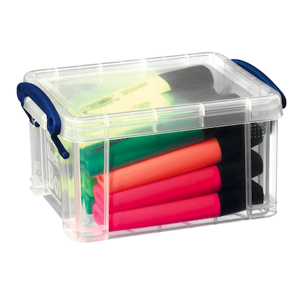 Artikelbild für Really Useful Box Aufbewahrungsbox 0,7 l transparent 15,5 x 10,0 x 8,0 cm, Artikelnummer 253807