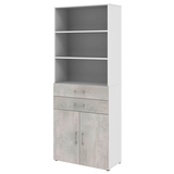 Artikelbild 1 für röhr Regalschrank direct.office, 859B691000 weiß, beton 80,0 x 34,4 x 212,5 cm, Artikelnummer 468201