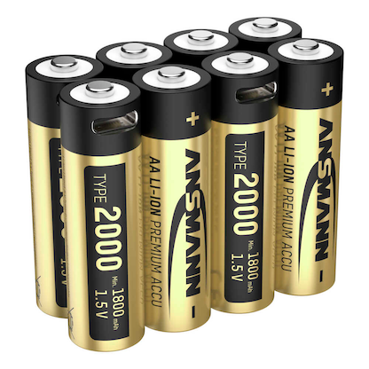 Artikelbild 3 für 8 ANSMANN USB-Akkus mit Ladekabel Premium Mignon AA 1.800 mAh, Artikelnummer 729117