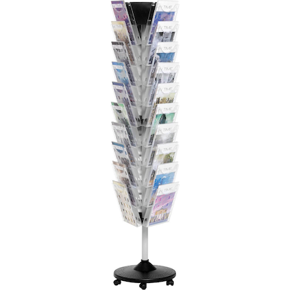 Artikelbild 2 für helit Prospektständer drehbar the giant grid transparent DIN A4 30 Fächer, Artikelnummer 576292