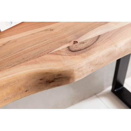 Artikelbild 3 für WOHNLING Schreibtisch akazie rechteckig, Kufen-Gestell schwarz 120,0 x 45,0 cm, Artikelnummer 540332