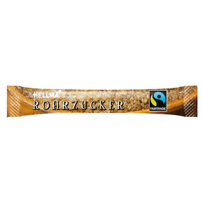 Artikelbild 3 für HELLMA Fairtrade Rohrohrzucker-Sticks, 500x4,0 g, Artikelnummer 719664