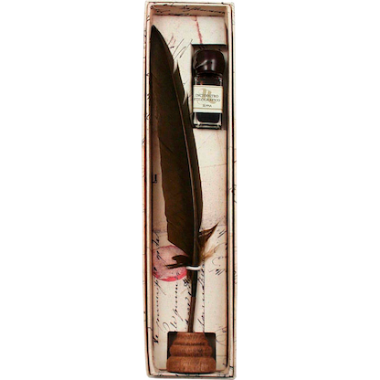 Artikelbild 16 für FRANCESCO RUBINATO™ Schreibset Kalligraphie-Set 3-teilig mit schwarzem Federkiel schwarz, Artikelnummer 712648