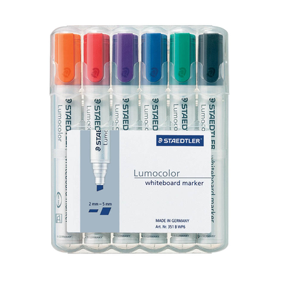 Artikelbild 15 für STAEDTLER Lumocolor Whiteboard-Marker farbsortiert 2,0 - 5,0 mm, 6 St., Artikelnummer 347409