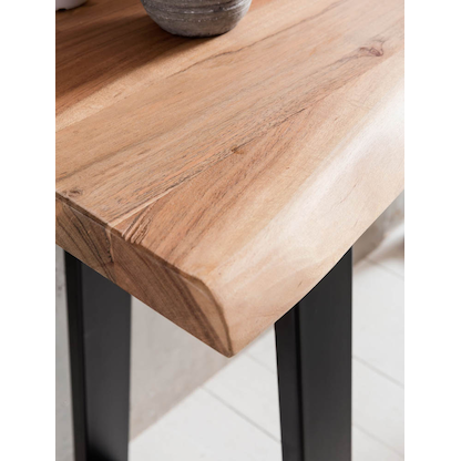 Artikelbild 4 für WOHNLING Schreibtisch akazie rechteckig, Kufen-Gestell schwarz 120,0 x 45,0 cm, Artikelnummer 540332