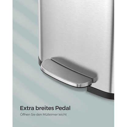 Artikelbild 4 für SONGMICS Mülleimer 68,0 l edelstahl, Artikelnummer 291079