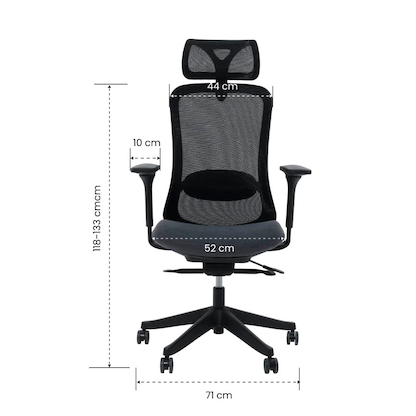 Artikelbild 2 für FlexiSpot Bürostuhl YZ04O Stoff orange, Gestell weiß, Artikelnummer 656458