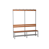 Artikelbild 1 für Gürkan Garderobenbank mit Haken und Schuhrost 107344 grau, buche Holz 160,0 cm, Artikelnummer 562785