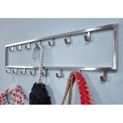Artikelbild 6 für WOHNLING Wandgarderobe WL6.445 silber Metall 15 Haken 80,0 x 20,0 cm, Artikelnummer 908850