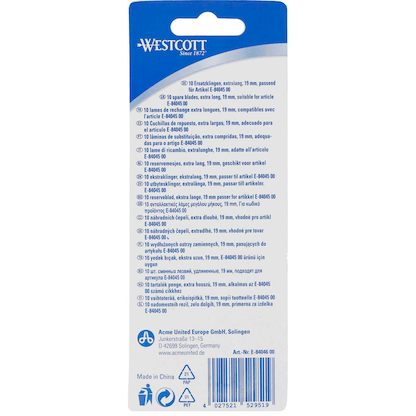 Artikelbild 5 für WESTCOTT Cuttermesser-Klingen silber 19 mm, 10 St., Artikelnummer 337426