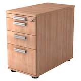 Artikelbild 1 für HAMMERBACHER SC40 Standcontainer nussbaum 4 Auszüge 42,8 x 80,0 x 72,0 - 76,0 cm, Artikelnummer 860783