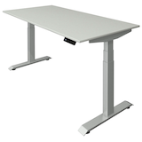 Artikelbild 1 für Kerkmann Move 4 elektrisch höhenverstellbarer Schreibtisch lichtgrau rechteckig, T-Fuß-Gestell silber 160,0 x 80,0 cm, Artikelnummer 997264