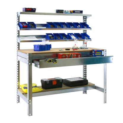Artikelbild für Simonrack Werkbank SIMONWORK BT1 BOX silber 1 Schublade 121,0 x 61,0 x 144,5 cm, Artikelnummer 359249