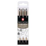 Artikelbild 1 für Sakura Pigma Micron Fineliner-Set schwarz, 3 St., Artikelnummer 924704