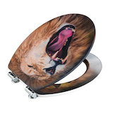Artikelbild 1 für WENKO WC-Sitz mit Absenkautomatik Lion braun, Artikelnummer 812832