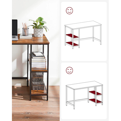 Artikelbild 5 für VASAGLE Schreibtisch braun rechteckig, 4-Fuß-Gestell schwarz 100,0 x 50,0 cm, Artikelnummer 290519