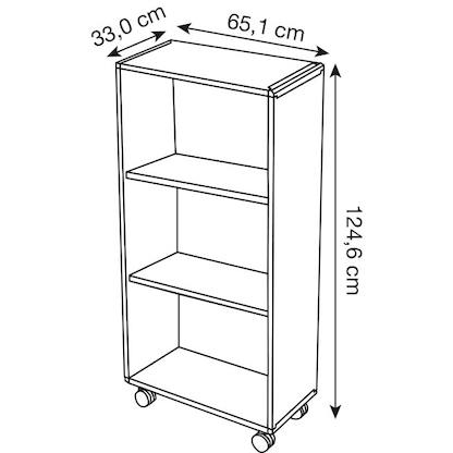 Artikelbild 2 für PAPERFLOW Mobil Bürowagen anthrazit 4 Ebenen 65,1 x 33,0 x 124,6 cm, Artikelnummer 689059