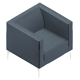 Artikelbild 1 für Quadrifoglio Besuchersessel Arte grau weiß Stoff, 1 St., Artikelnummer 462650