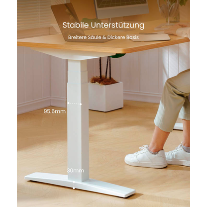 Artikelbild 4 für FlexiSpot E9 elektrisch höhenverstellbares Schreibtischgestell weiß ohne Tischplatte, T-Fuß-Gestell weiß 110,0 - 190,0 x 68,0 cm, Artikelnummer 656706