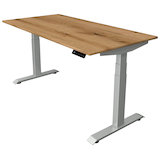 Artikelbild 1 für Kerkmann Move 4 elektrisch höhenverstellbarer Schreibtisch eiche rechteckig, T-Fuß-Gestell silber 160,0 x 80,0 cm, Artikelnummer 997294
