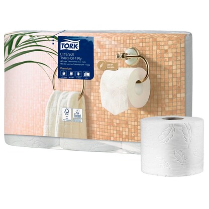 Artikelbild 15 für TORK Toilettenpapier T4 Premium Extra Soft 4-lagig, 42 Rollen, Artikelnummer 289033