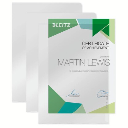 Artikelbild 9 für AKTION: 100 LEITZ Sichthüllen 4020 DIN A4 glasklar glatt 0,16 mm, Artikelnummer 663973