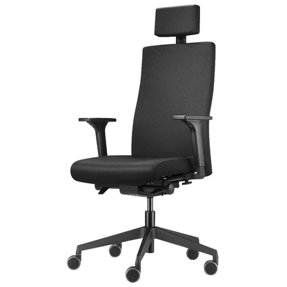 Artikelbild 5 für Trendoffice by Dauphin Bürostuhl to-strike comfort mit Nackenstütze, 9246 Stoff schwarz, Gestell schwarz, Artikelnummer 509333