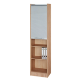 Artikelbild 1 für HAMMERBACHER SET50 Rollladenschrank nussbaum, silber 4 Fachböden 50,0 x 40,0 x 200,4 cm, Artikelnummer 866355