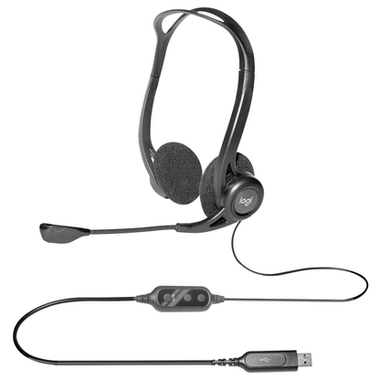 Artikelbild 3 für Logitech 960 USB-Headset schwarz, Artikelnummer 197602