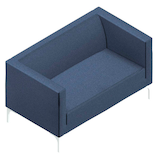 Artikelbild 1 für Quadrifoglio 2-Sitzer Sofa Arte blau weiß Stoff, 1 St., Artikelnummer 462667