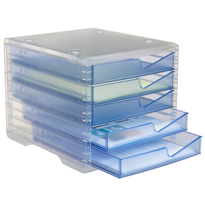 Artikelbild 3 für styro Schubladenbox styroswingbox light cornflower 275-8430.26224, DIN A4 mit 5 Schubladen, Artikelnummer 821944