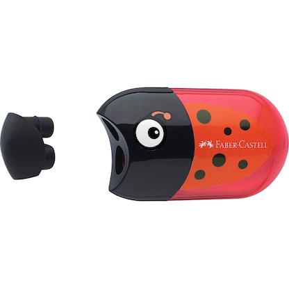 Artikelbild für FABER-CASTELL Dosenspitzer doppelt Käfer rot, Artikelnummer 164246