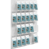 Artikelbild 1 für helit Wandprospekthalter the clearly transparent 1/3 DIN A4 24 Fächer, Artikelnummer 576304