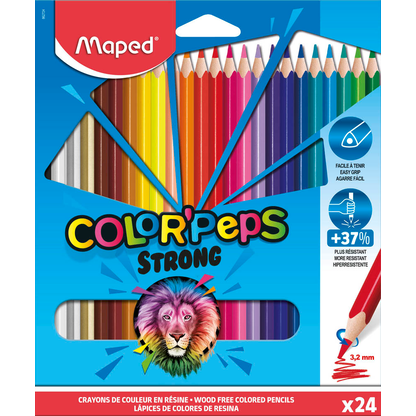 Artikelbild 2 für maped COLOR'PEPS STRONG Buntstifte farbsortiert, 24 St., Artikelnummer 303162