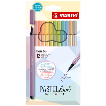 Artikelbild 24 für STABILO Pen 68 PASTELlove Filzstifte farbsortiert, 12 St., Artikelnummer 922064