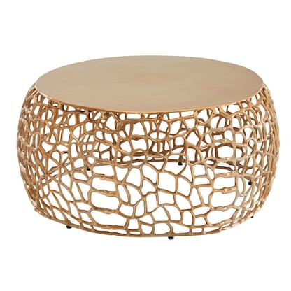 Artikelbild 5 für WOHNLING Couchtisch Aluminium gold 66,0 x 66,0 x 30,0 cm, Artikelnummer 166639