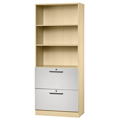 Artikelbild für HAMMERBACHER Regalschrank 7300 RE, V7300/3/S/RE ahorn, silber 80,0 x 42,0 x 200,4 cm, Artikelnummer 863136