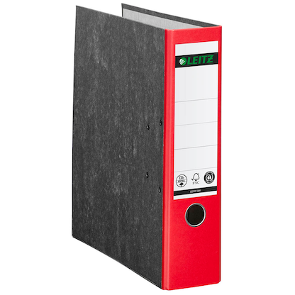 Artikelbild 3 für AKTION: 10 LEITZ 1080 Ordner rot marmoriert Karton 8,0 cm DIN A4, Artikelnummer 653799