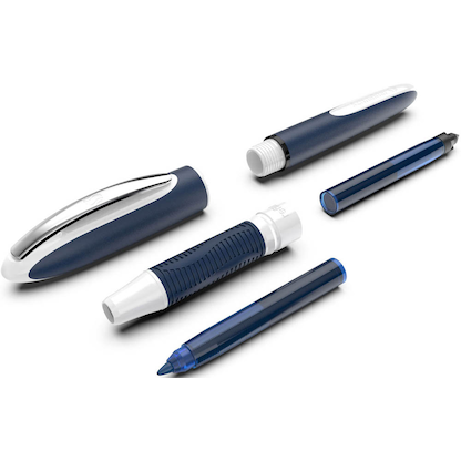 Artikelbild 5 für Schneider One Change Tintenroller blau/weiß 0,6 mm, Schreibfarbe: schwarz, 1 St., Artikelnummer 488657