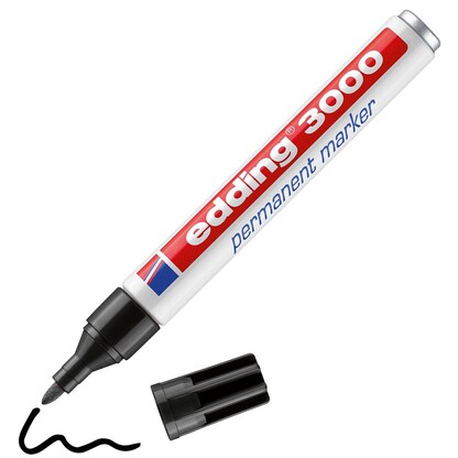 Artikelbild 4 für AKTION: edding 3000 Permanentmarker schwarz 1,5 - 3,0 mm, 10 St., Artikelnummer 103143